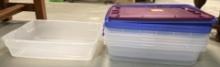 Four Sealable Storage Containers.