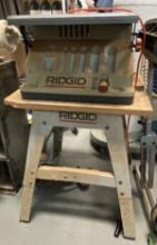 Ridgid Oscillating Edge Belt/Spindle Sander Mounted on Ridgid Stand.