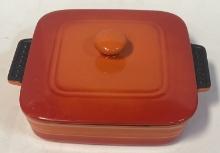 Parini Cast Iron Orange Pan with Lid.
