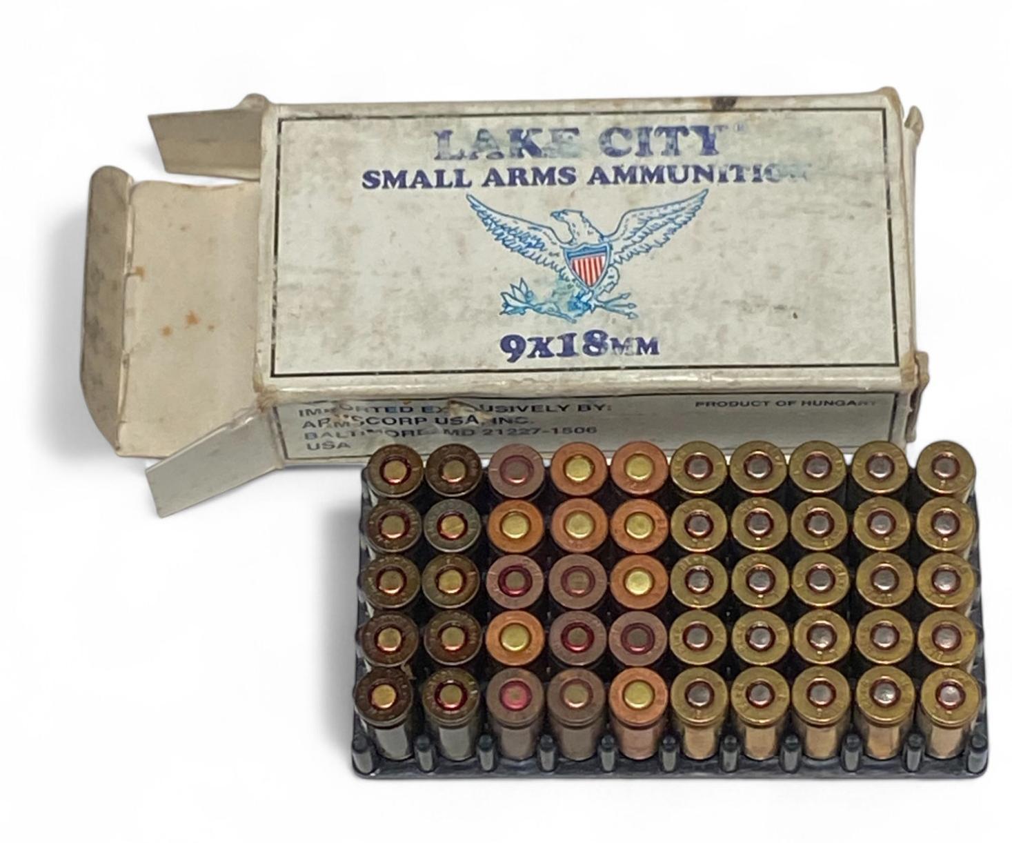 NIB Vintage and Collectible 188rds. of 9x18mm MAKAROV Ammunition 