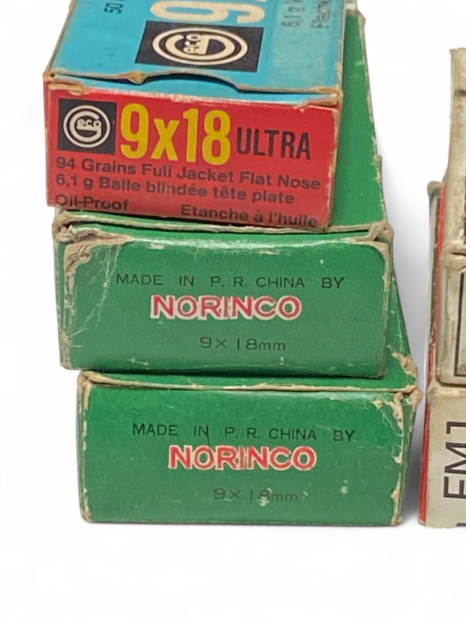 NIB Vintage and Collectible 188rds. of 9x18mm MAKAROV Ammunition 