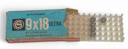 NIB Vintage and Collectible 188rds. of 9x18mm MAKAROV Ammunition 