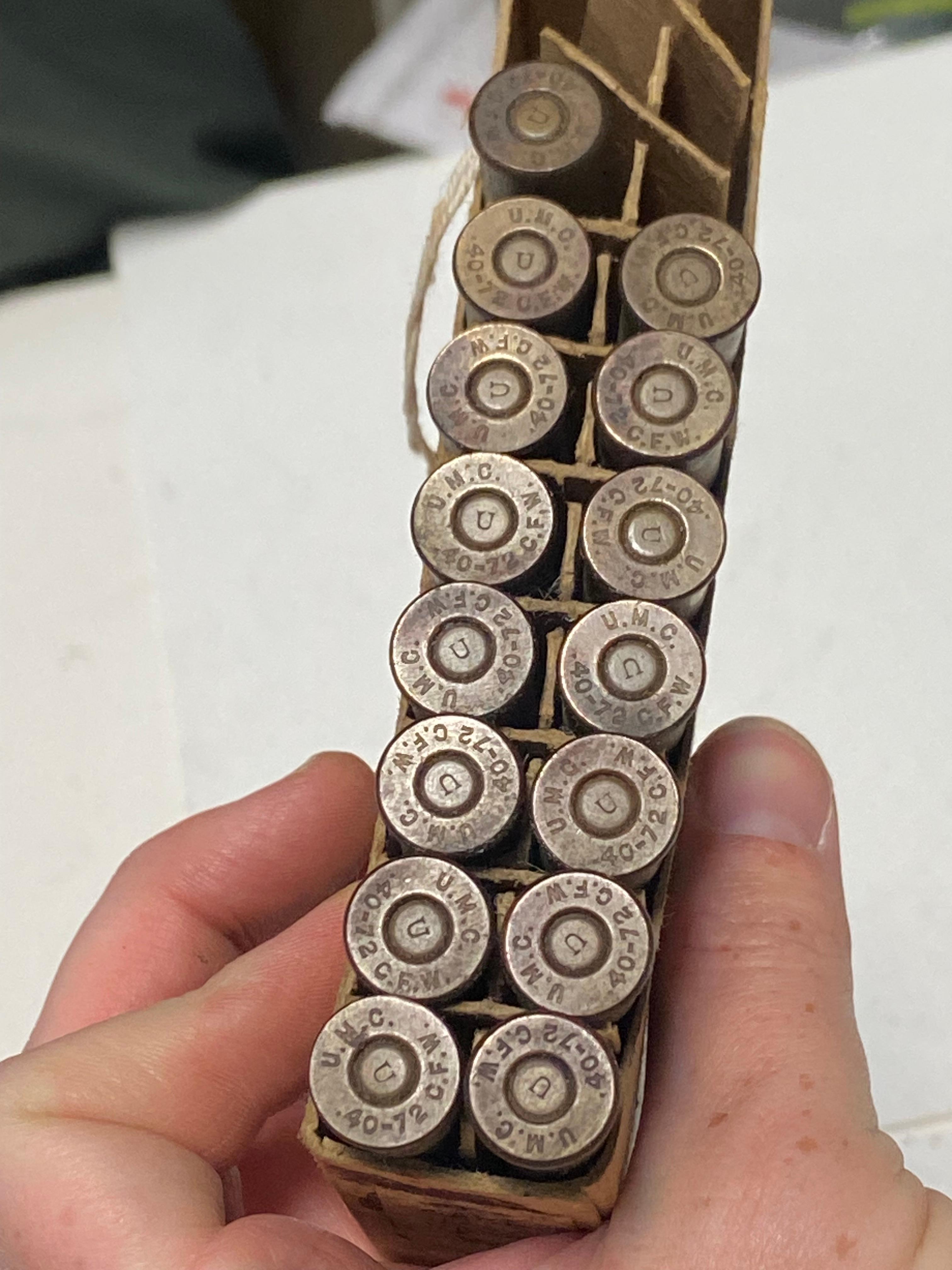 15rds. of Collectible .40-72 C.F.W. Factory Ammunition 