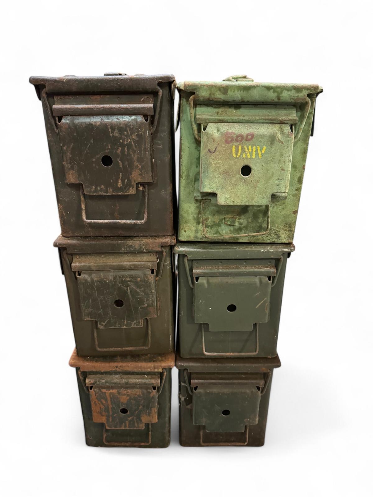 Lot of (6) .50Cal Ammo Cans *LOCAL PICKUP ONLY*
