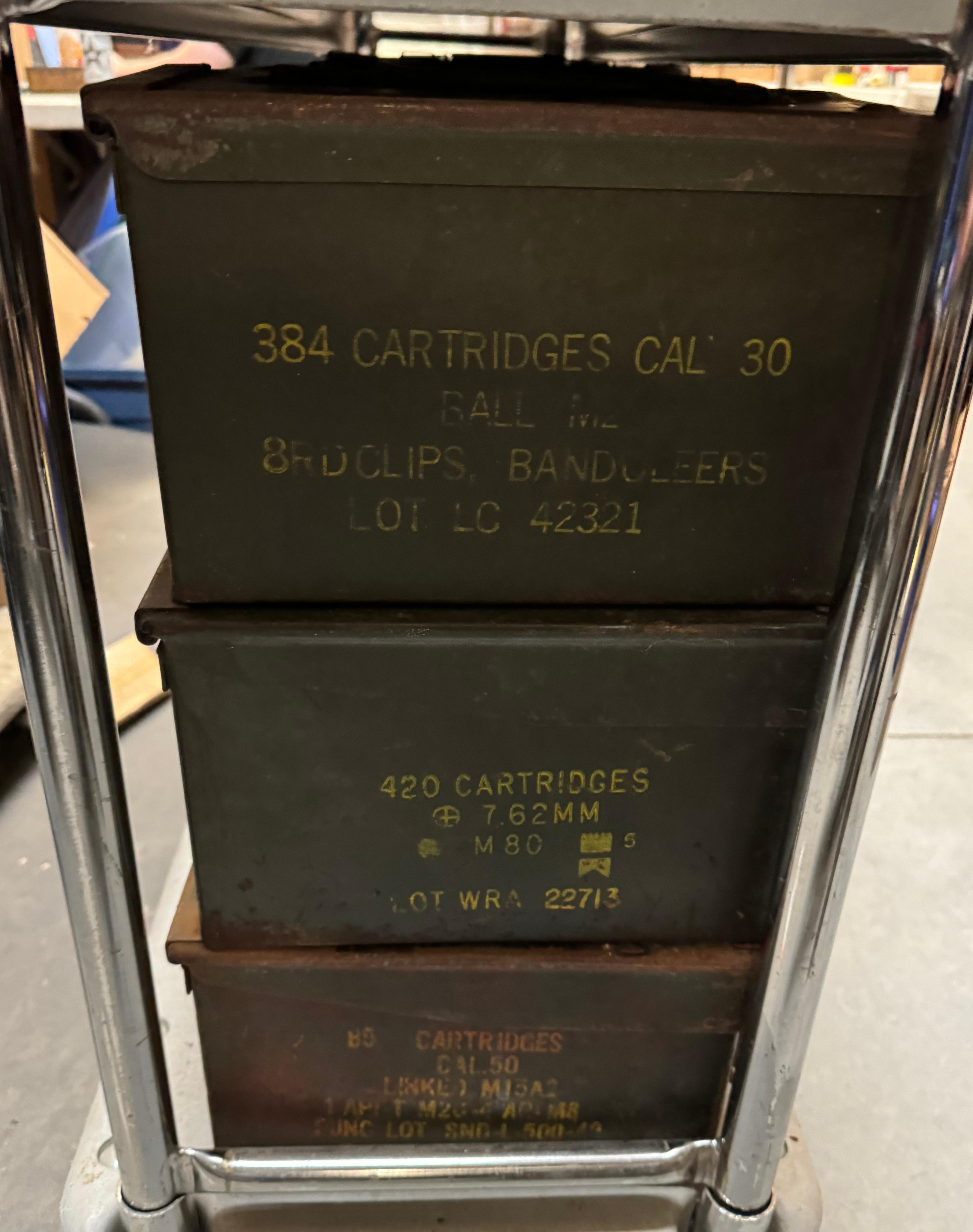 Lot of (6) .50Cal Ammo Cans *LOCAL PICKUP ONLY*