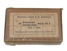 NIB Vintage and Collectible Sealed 20rds. of 7mm CAL. Model 93S Ammunition 