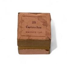Vintage 20rds. of 7.63x25mm Mauser C96 Broomhandle Pistol Ammunition in Box