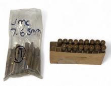 Collectible 34rds. of Collectible 7.65mm Factory Ammunition 