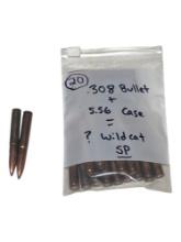 20rds. Of .308 Bullet and 5.56 Case Wildcat Ammunition