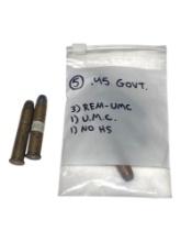 5rds. of Collectible .45 GOVT Factory Ammunition