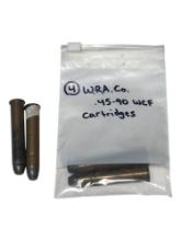 (4) Collectible .45-90 WCF W.R.A. Co. Cartridges