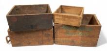 (4) Vintage Wooden Gun Manufacture Brand Crates *LOCAL PICKUP ONLY*