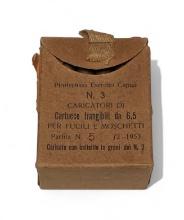 18rds. 6.5x52mm CARCANO Factory Ammunition on Stripper Clips