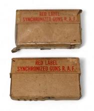 NIB Vintage and Collectible 32rds. of .300 CAL. (.30-06) Red Label Synchronized Guns RAF Ammunition