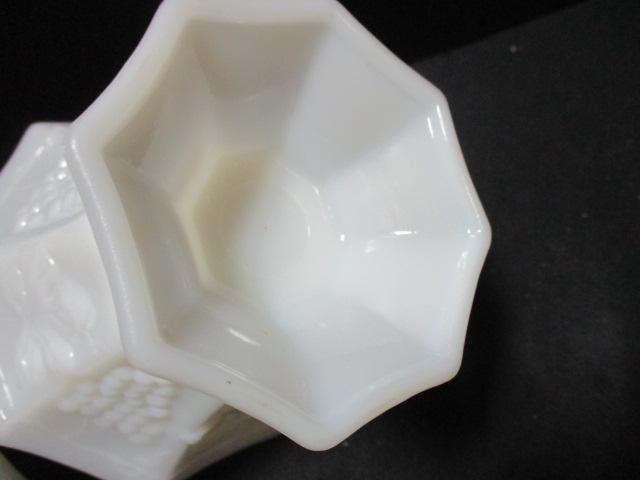 Milk Glass Lot, Eight Sherbet's, Four Bowls, and Lidded Compote.