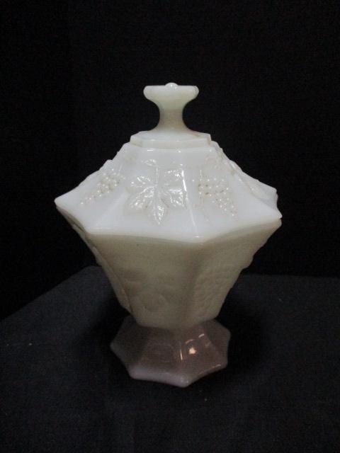 Milk Glass Lot, Eight Sherbet's, Four Bowls, and Lidded Compote.
