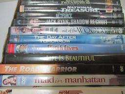 Eighteen DVD's, The Hunt for Red October, Jack Reacher, Fletch Lives, Etc.