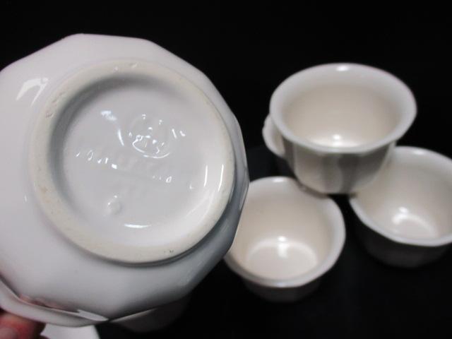 Pfaltzgraff Christmas Salt/Pepper Seven Coffee Mugs, Creamer/Sugar, Handled Soup Bowl and Odd Lid.