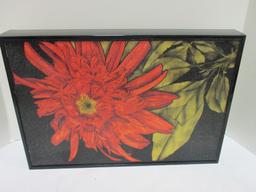 Pair of Wood Box Framed Floral Pictures.