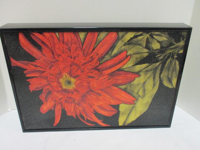 Pair of Wood Box Framed Floral Pictures.