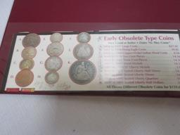 Album with Plastic Dividers with Tokens and Foreign Coins.