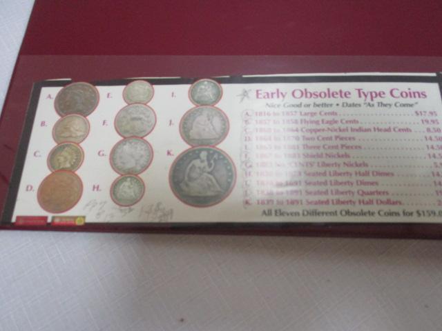 Album with Plastic Dividers with Tokens and Foreign Coins.