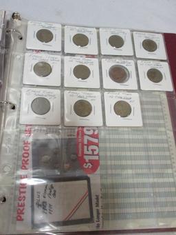 Album with Plastic Dividers with Tokens and Foreign Coins.