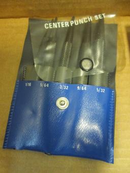 Eklind & Allen Metric and SAE Long Arm Ball Hex L-Key Sets, Center Punch Set 1/16-5/32.