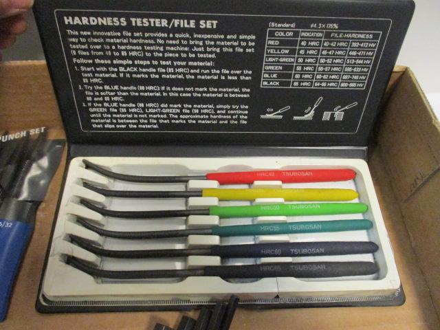Eklind & Allen Metric and SAE Long Arm Ball Hex L-Key Sets, Center Punch Set 1/16-5/32.