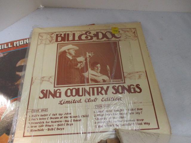 16 Vintage Vinyl LP Bluegrass Albums:Doc Watson, Bill Monroe, Wilburn Brothers, Etc.