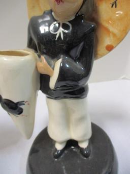 Pair Vintage Toy Ming Bud Vases. Signed Vilas.