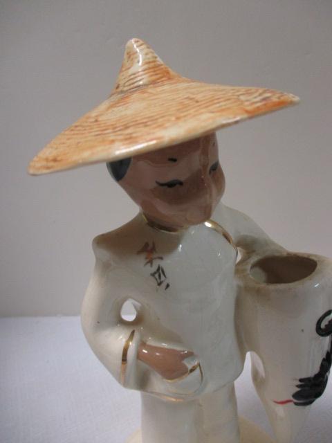 Pair Vintage Toy Ming Bud Vases. Signed Vilas.