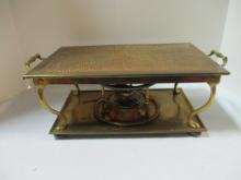 Brass Dish Food Warmer with Handles.