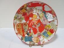 Vintage Valentine's Plate, "A VALENTINE Because I like You So Much"