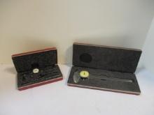 Starrett 711  Last Word Dial Test Indicator With Attachments. Starrett Dial Caliper #120.