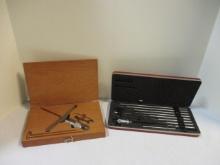 Starrett #445 Micro Depth Gage Meter, 0-3 with 4'' and 5'' Rods and Inside Micrometer Set.