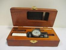 Blake Co-Ax Indicator, 0-40 Dial Reading. In Wood Case.
