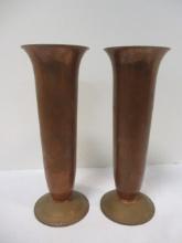 Pair of Copper Vases.  Made in Germany.