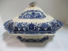 Vintage Large Tureen With Bird Handle, Chinese Gem ETT on Bottom.