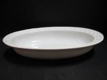Large White Fruit Edged Oval Bowl. P146 038 Stamped on Bottom.