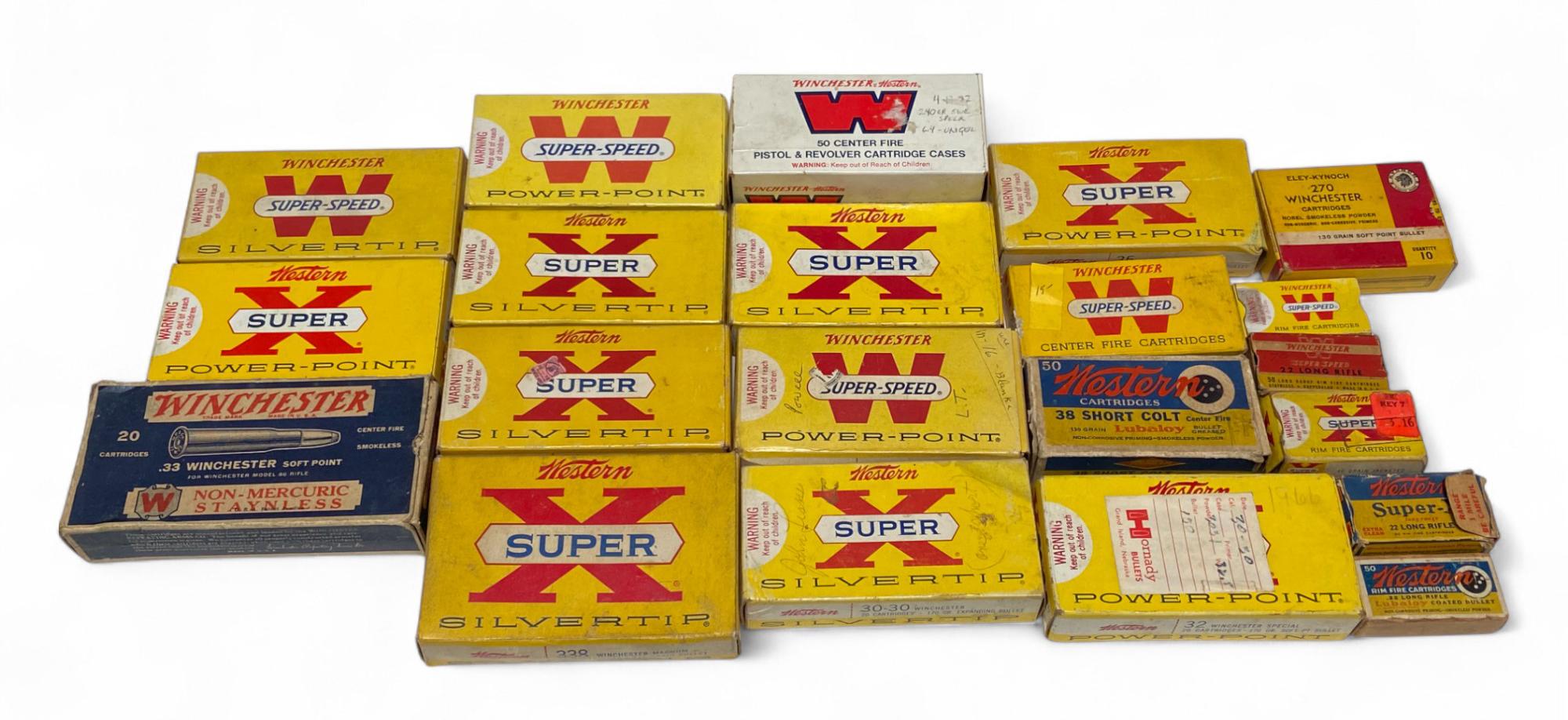 Various Assortment of EMPTY Vintage Winchester Ammo Boxes