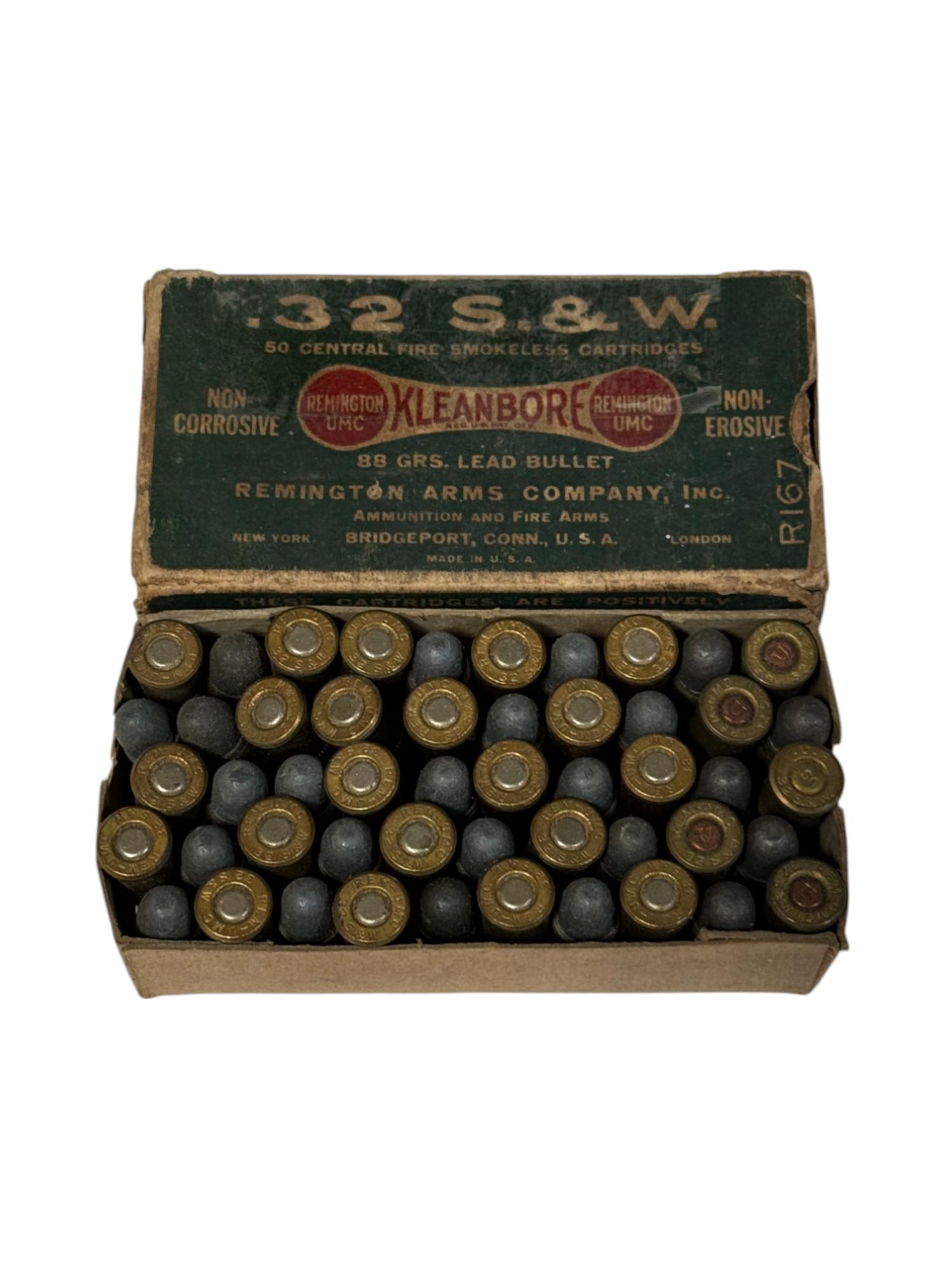 50rds. of Vintage and Collectible .32 S&W 88gr. Remington UMC Kleanbore Lead Ammunition