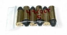 6rds. of .44 COLT Factory Ammunition 
