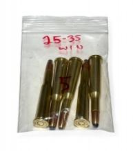 5rds. of .25-35 WIN. Factory Ammunition 