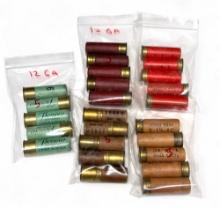 (25) 12 GA. Vintage & Organzied Shotgun Shell Ammunition