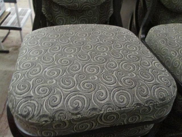 20 Virco Black Metal Stacking Chairs with Black/Grey Swirl Design Upholstery