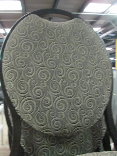20 Virco Black Metal Stacking Chairs with Black/Grey Swirl Design Upholstery