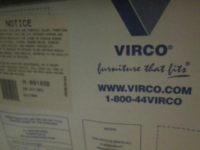20 Virco Black Metal Stacking Chairs with Black/Grey Swirl Design Upholstery