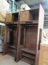 Pair of Plywood Locker Cabinets