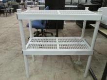 Heavy Duty Plastic 2 Tier Shelf Unit